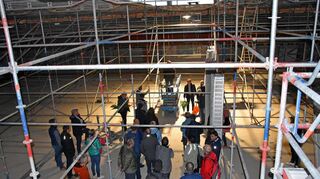Mega-Projekt Sporthalle: Für rund fünf Millionen Euro wird der Komplex derzeit saniert und für die Zukunft fit gemacht.