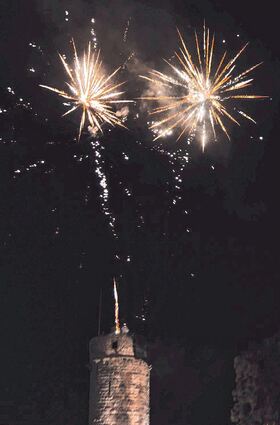 Ein Feuerwerk bildete am Sonntagabend den imposanten Schlusspunkt der Külsheimer Markttage.