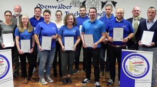 Bei der Versammlung der Odenwälder Trachtenkapelle wurden Mitglieder geehrt.