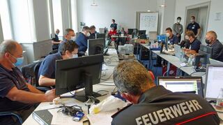 Üben ist das A und O: Die Bilder entstanden bei der der Katastrophenschutzübung „Petrus 21“ im Oktober 2021 beim TCRH in Mosbach.