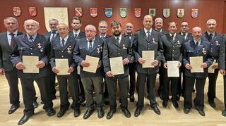 Bei der Feuerwehr Mudau wurden Mitglieder geehrt und befördert.