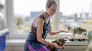 Heike Lechler: hier mit Mashooq und Livina.