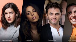 mid Groß-Gerau - (v.l.n.r.) Marie Nasemann, Vanessa Mai, 
Lenn Kudrjawizki, Mario Götze und Kostja Ullmann sind Hyundai Markenbotschafter.