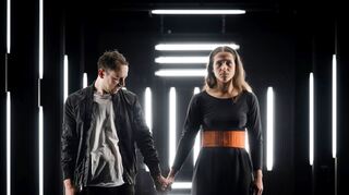 Spielen im Werkhaus des Mannheimer Nationaltheaters Büchner: hristoph Bornmüller (Woyzeck ) und Verena Jost (Marie).