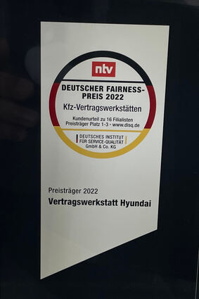 mid - Viermal hintereinander gewann Hyundai den Deutschen Fairness-Preis in der Kategorie "Kfz-Vertragswerkstätten".