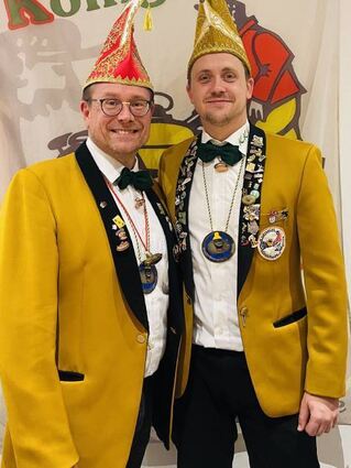 Dominik Greß (rechts) und Dirk Häfner stehen wiede an der Spitze der Königheimer Fastnacht.