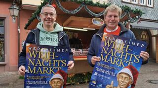Innenstadtmanager Christian Schlager (links) und Organisator Bernd Maack freuen sich auf einen Weihnachtsmarkt ohne Einschränkungen dafür mit umfangreichem Programm.
