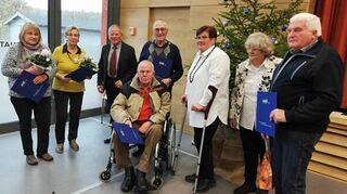 Die für langjährige Mitgliedschaft Geehrten des VdK-Ortsverbands.