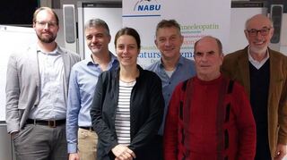 Der neue Nabu-Vorstand (von links): Stefan Konietzny, Gerhard Lippert, Angelika Füting-Lippert, Jürgen Bach, Herbert Vath, Berthold Keller.