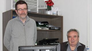 Thomas Tuschhoff (links) und Horst Hoffmann vom Verein „Arbeitskreis Asyl“ gaben im FN-Gespräch Auskunft zur aktuellen Situation der Flüchtlingsarbeit in Bad Mergentheim.