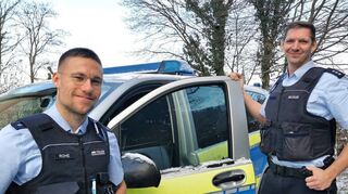 Kevin Rohr (links) und Matthias Sydlo sind seit September ein Team. Beide werden am zweiten Weihnachtsfeiertag in Wertheim Dienst tun.