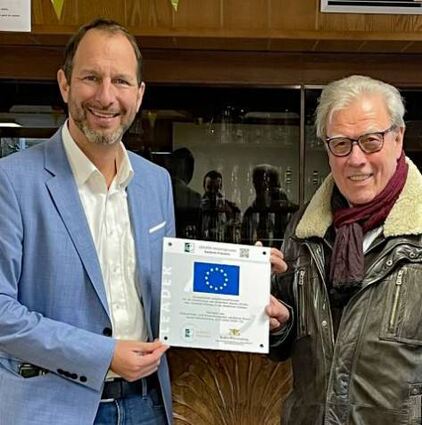 Mario Reichel (links) mit Alfred Beetz von Leader.