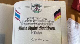 Außergewöhnlich: Der Eintrag einer thailändischen Prinzessin.