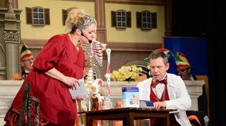 Das medizinische Streitgespräch des Prinzenpaars Kerstin und Carsten Köber war einer der Höhepunkte der Prunksitzung.