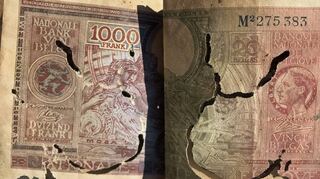 Beim Abriss eines Hauses in der Kellereistraße wurde unter dem Dielenboden altes Papiergeld gefunden.