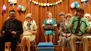 Die Gruppe „Margaretas“ bei ihrem jährlichen Gemeinschaftsausflug mit dem Bus.