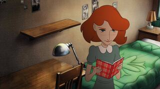 Filmszene aus dem Animationsfilm "Wo ist Anne Frank", der am Donnerstag (23.02.2023) in die Kinos kommt. Ari Folman waehlt fuer seine Auseinandersetzung mit Anne Frank und ihrem weltberuehmten Tagebuch eine neue Perspektive. Er erweckt Kitty, die imaginierte Gespraechspartnerin von Anne, zum Leben. Die 13-Jaehrige findet sich auf einmal im Amsterdam der Gegenwart wieder und macht sich auf die Suche nach ihrer Freundin. Dabei stoesst sie auf eine routinierte Erinnerungskultur, die der echten Auseinandersetzung mit dem Vermaechtnis wenig Raum gibt. Damit stoesst der Film die Diskussion um die richtige Form des Gedenkens neu an. (Siehe epd-Filmkritik vom 21.02.2023) ACHTUNG: VEROEFFENTLICHUNG DES FOTOS NUR IM ZUSAMMENHANG MIT BERICHTERSTATTUNG UEBER DEN FILM SECHS WOCHEN NACH START DES FILMS GESTATTET!