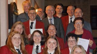 Zahlreiche Mitglieder des Musikvereins in Schweinberg wurden geehrt.