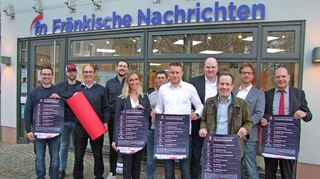 Die Organisatoren und Unterstützer der Laufserie unterm „Dach“ der Fränkischen Nachrichten.