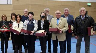 Im Rahmen des Ehrungsabends der Stadt Adelsheim wurden Stadträte und Vereinsvertreter geehrt.