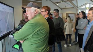 Viele Besucher informierten sich im Dorfgemeinschaftshaus in Oberwittstadt über das Projekt „SuedLink“.