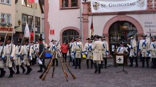 Historischer Wachaufzug: Am Samstag, 22. April, ist er um 17.30 Uhr auf dem Marktplatz zu erleben.