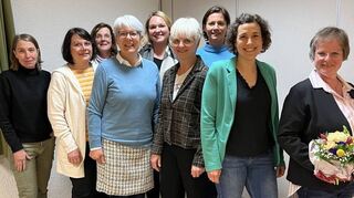 Wechsel im Vorstand des Musizierkreises Kreuzwertheim: (von links) Susanne Schwanz-Dreßler, Margarete Krichel, Silke Kohrmann, Silvia Klee, Lena Tröger, Heidi Kaufmann, Bernadette Binder, Bianca Schütz und Andrea Müller-Staub. Es fehlt Gaby Krimm.