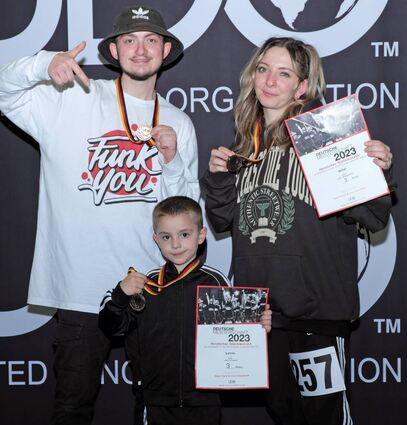 Mit dem Solo auf Platz drei (von links): Luis Jakob (Ü18/Novice), Levin Wisner (U8/Beginner), Hilal Baydemir (Ü18/Beginner).