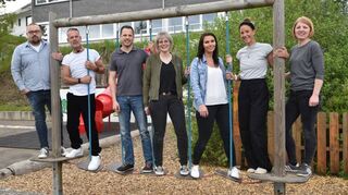 Der neue Vorstand des Fördervereins (von links): Michael Stehle, Pierre Kranz, Daniel Losert, Franziska Hauck, Ann-Kathrin Kaibel, Sarah Warrington-Sack, Sandra Weiß. Auf dem Bild fehlt: Hannah Grünwald.