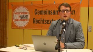 Prof. Dr. Matthias Quent von der Hochschule Magdeburg-Stendal referierte sehr anschaulich im „Stadtgarten“.