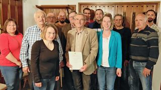 Bei der Jahreshauptversammlung der Kolpingfamilie Erfeld wurde Elmar Frank ausgezeichnet.