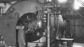 Der Heizkessel der Kurverwaltung im Jahr 1950.