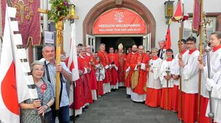 Erzabt Tutilo Burger hielt beim Kölner Wallfahrtstag die Predigt beim Pontifikalamt in der Basilika.