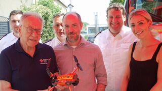 Die Feuerwehr Hardheim verfügt über eine Drohne. An der Finanzierung hat sich die Arnold-Hollerbach-Stiftung beteiligt.