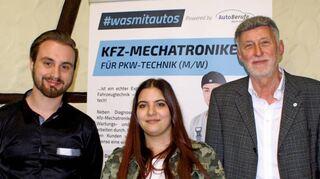 Prüfungsbester der Kfz-Mechatroniker wurden Mark Vekei, Ausbildungsbetrieb A.M.T. GmbH in Bad Mergentheim und punktgleich Prüfungsbeste wurde Alina Hoffmann, Ausbildungsbetrieb Premium Car Center in Bad Mergentheim.