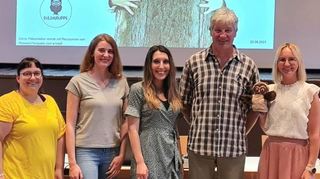 Das pädagogische Fachpersonal (von links): Stefanie Ditter, Olivia Leist, Corina Zegewitz und Helmut Hornbach mit Hauptamtsleiterin Mareike Brawek.