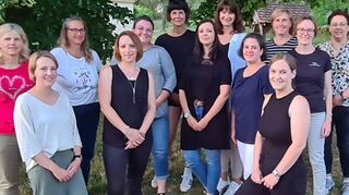 Die verabschiedeten und neu gewählten Vorstandsmitglieder des Landfrauenvereins Vorbachzimmern.