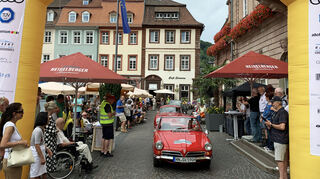 Ankunft des NSU Wankel Spider in Heidelberg.