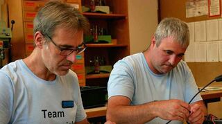 Michael Matthes (links) und Sven Orf – zwei passionierte Tüftler vom Amateur-Radio-