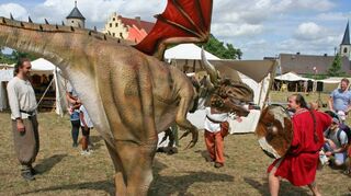 Kampf mit dem Dinosaurier: In Aub war das möglich.