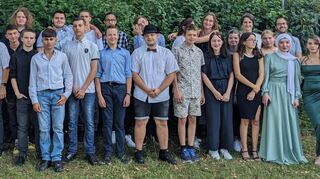 Die Lerngruppen 9a und 9b mit den Klassenlehrern Grein und Lott.