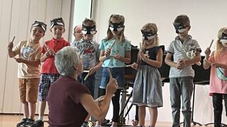In Aktion: die musikalische Früherziehungsgruppe.