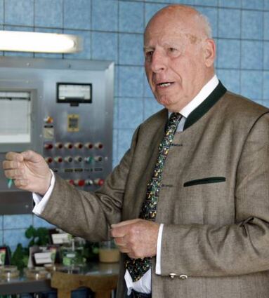 Horst Müller bei einem Vortrag 2014 in der Spessart-Brauerei.
