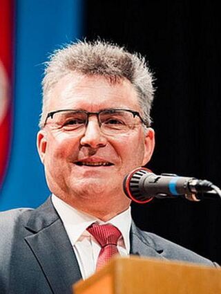 Als Landrat besticht Achim Brötel als begnadeter Redner.