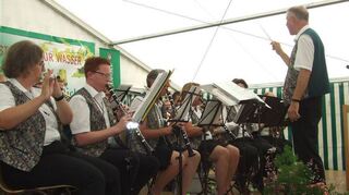 Für die passende Musik beim politischen Frühschoppen sorgte der Külsheimer Musikverein.