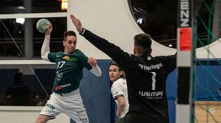 Sascha Weimer war beim Verbandsliga-Sieg des TSV Buchen gegen den TV Ispringen mit sieben Toren erfolgreichster Werfer der „Grün-Weißen“.