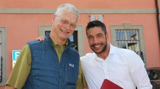 Weikersheims Bürgermeister Nick Schuppert (rechts) schätzt sich glücklich, seit Anfang September mit Andreas Fischer-Klärle einen Klimaschutzmanager für die Stadt gefunden zu haben.