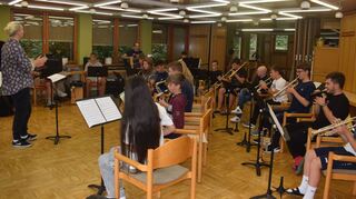 Intensiv konnte die Big Band für das am 22. Oktober anstehende 35. Jazz-Symposium am GTO bei den gemeinsamen Probetagen üben.