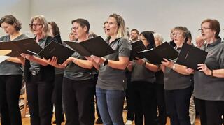Der Gesangverein „Eintracht“ sorgte beim Erntedankfest in Bofsheim für die musikalische Umrahmung.