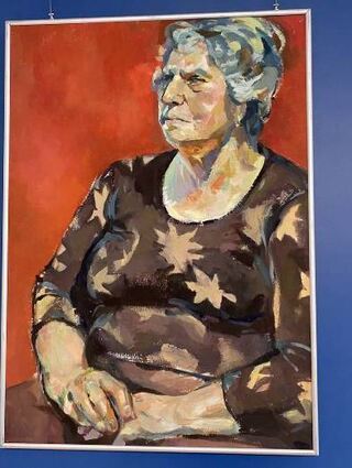 Einige Bilder der Ausstellung „Between two schools“ im Buchener Krankenhaus.